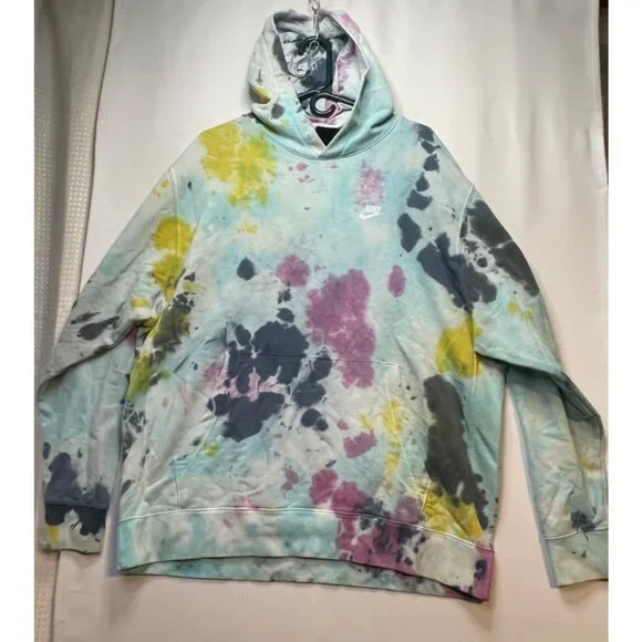 Nike hoodie sweater womens 2x tye dye blue - Picture 1 of 10